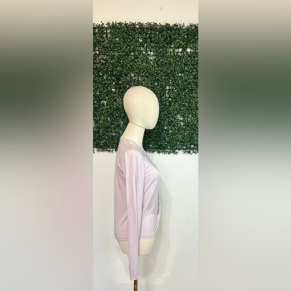 Athleta Essence Twist Light Pink Long Sleeved Top - Picture 3 of 10